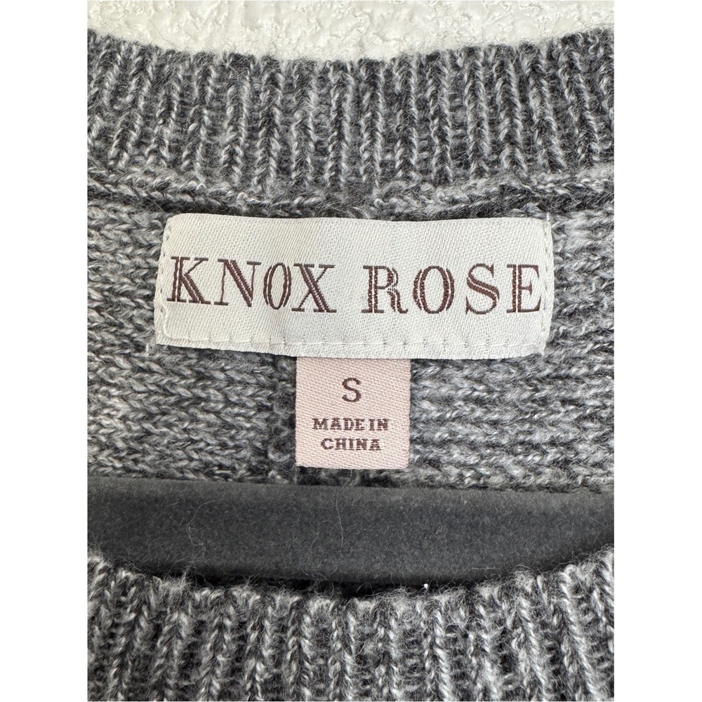 Knox Rose Whimsical Embroidered Floral Sweater Tunic Balloon Sleeves Small - Picture 6 of 7